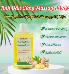 Dầu Massage Body Tinh Chất Gừng Hoa Sen – Giải Pháp Thư Giãn, Giữ Ấm - Dùng Trong Massage Trị Liệu