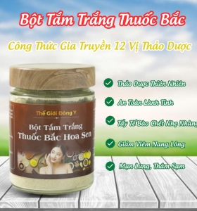 Bột Tắm Trắng Thuốc Bắc Hoa Sen – Bí Quyết Dưỡng Trắng Da An Toàn Từ Thảo Dược Đông Y