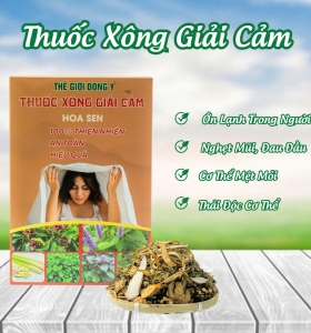 Thuốc Xông Giải Cảm Hoa Sen - Hỗ Trợ Cảm Mạo, Phong Hàn, Ớn Lạnh, Đau Đầu, Nghẹt Mũi