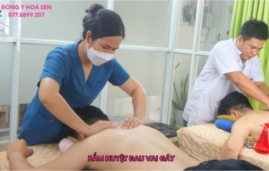 Cơ sở bấm huyệt chữa đau vai gáy chuẩn Đông Y an toàn