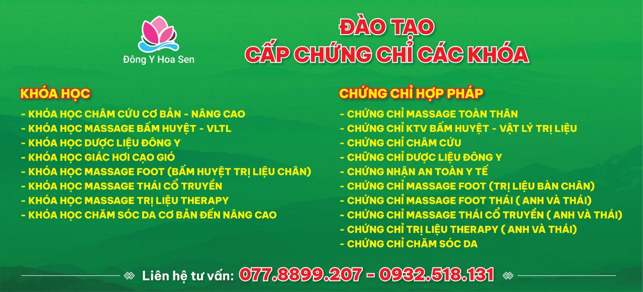 Chiêu Sinh Lớp Đào Tạo Nhân Viên Xoa Bóp Bấm Huyệt