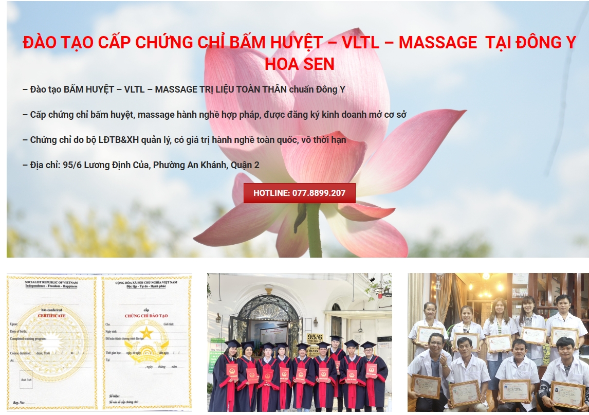 bằng nghề bấm huyệt vật lý trị liệu