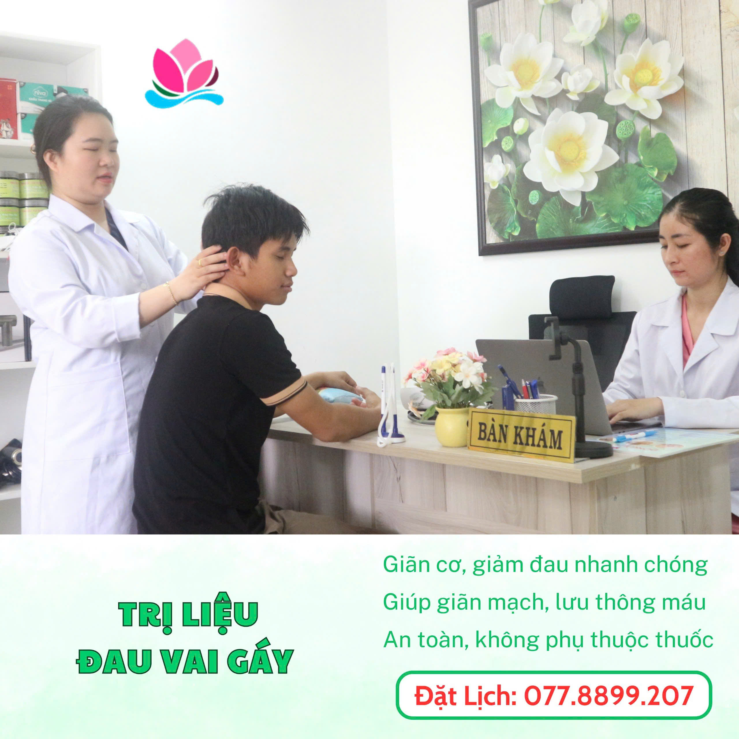 trị liệu cổ vai gáy cho dân văn phòng