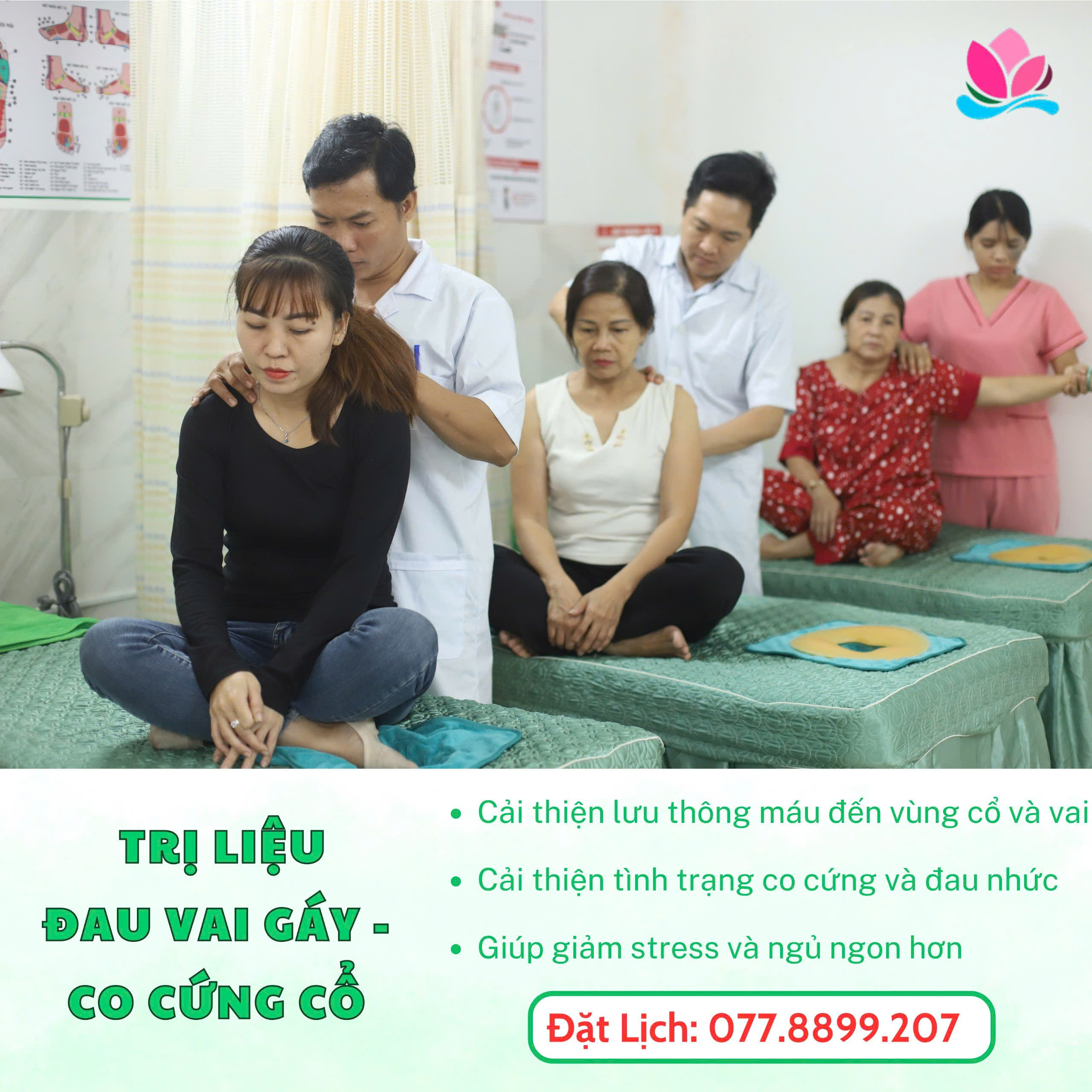 trị liệu cổ vai gáy cho dân văn phòng